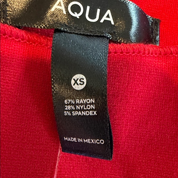 Aqua Ponte Mock Neck Bubble Red Mini Dress Size XS NWT - Picture 5 of 11